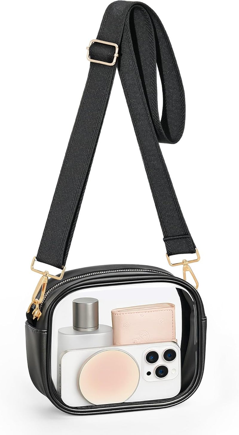 Bulado Clear Bag for Stadium Events, Clear Purses for Women with Adjustable Strap, Crossbody Bag for Sports Fans - Image 1